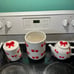 CHERRIES AND COQUETTE BOWS 3 PIECE MATCHING KITCHEN DECOR