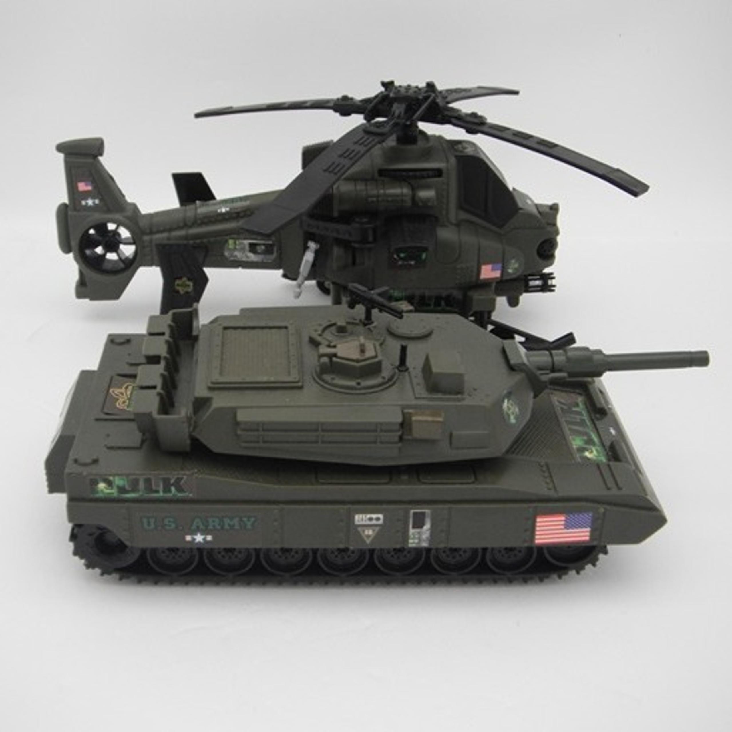 FUNRISE MILITAR ADVENTURE TOYS US. ARMY TANK 2001/HELICOPTER 2003 - T01 US $35.5