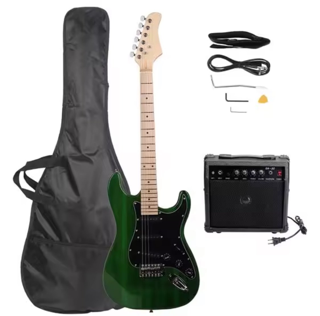 Green Electric Guitar Kit with amp