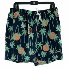 Trunks Surf Swim Co. Men's Retro Sunset Palm Swim Shorts Multi-Color Size Large