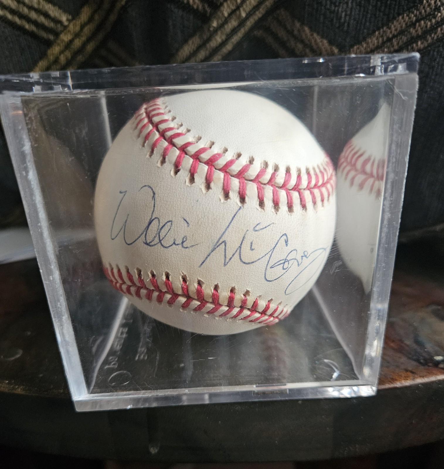 Willie mcovey Autograph Rawlings official national ball R-NO in case