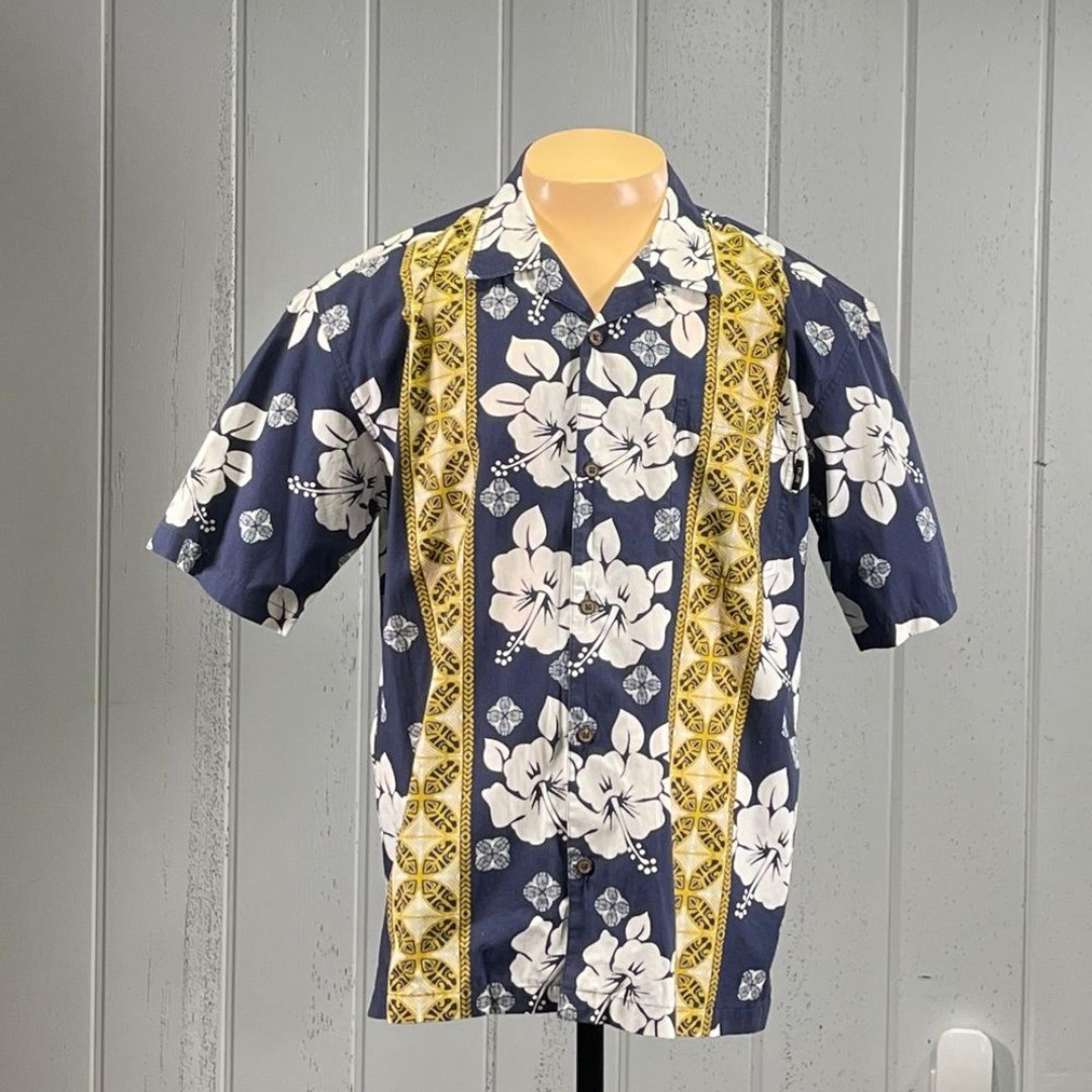 *GOTCHA Men's Tropical Button Up Short Sleeve Shirt Sz L