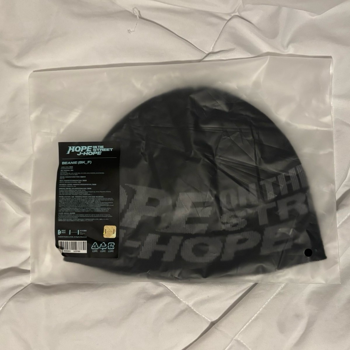 BTS J-Hope Hope on the Street Black Beanie