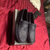Fiori Di Lusso Navy Blue Suede Penny Loafers