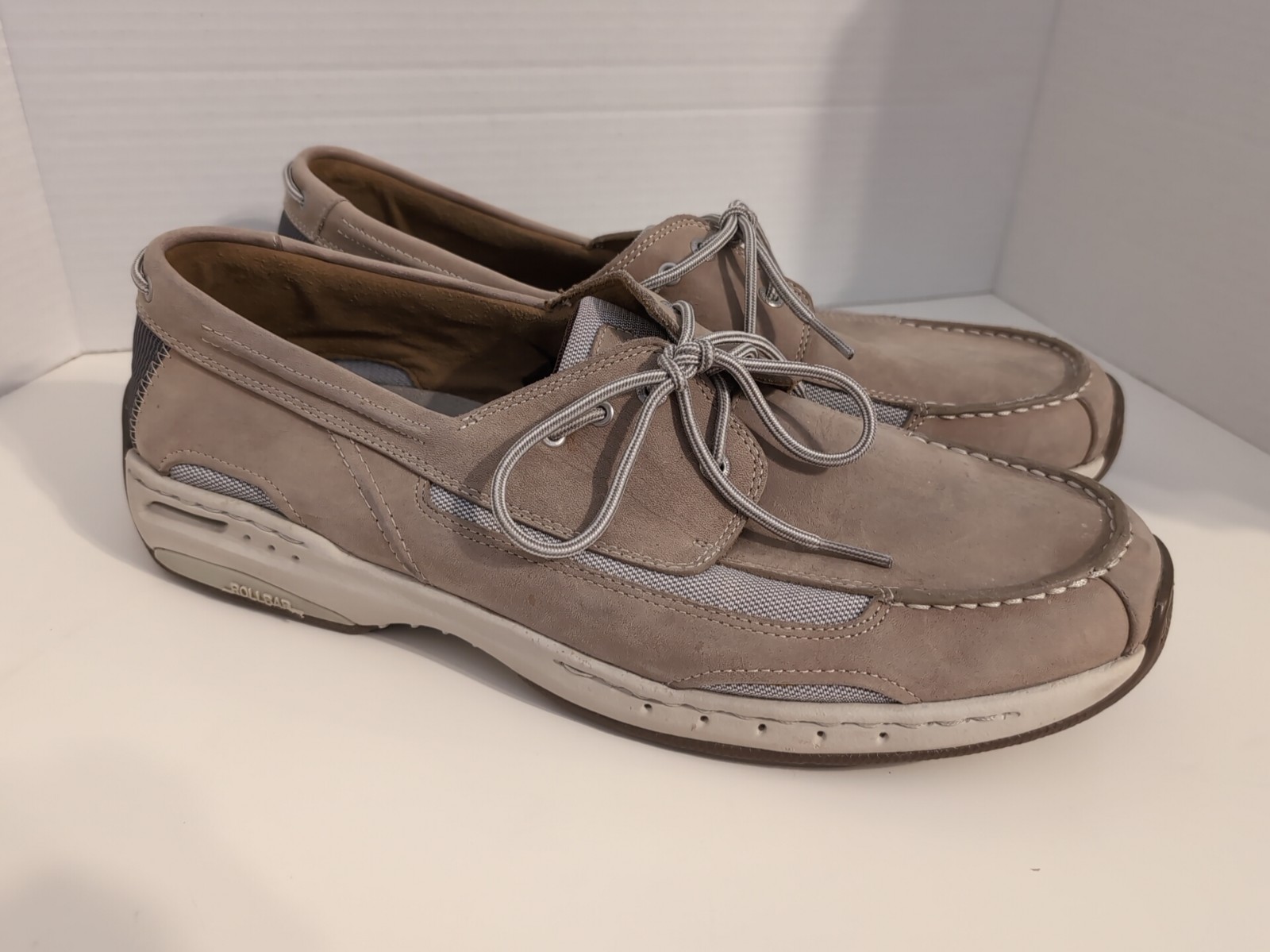 Dunham Rollbar Captains Tan Leather Men's Boat Shoes Size 14D