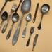 Vintage Spoon Mix Match Set Flat, Blackstone Chicago Spoon WM Rogers Silverplate