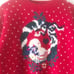 Eddie Bauer 80s Vintage 100% Wool Crewneck Red Christmas Sweater Size M