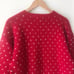 Eddie Bauer 80s Vintage 100% Wool Crewneck Red Christmas Sweater Size M