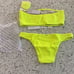 PILYQ Pineapple Reef Bandeau Teeny Bikini