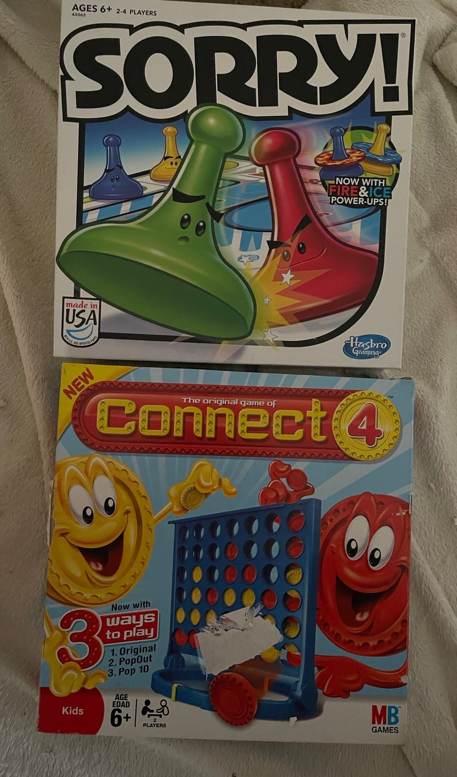 Sorry / connect 4 board game bundle