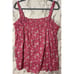 Lane Bryant Womens Pink Boho Floral Smocked Sleeveless Top Size 26/28