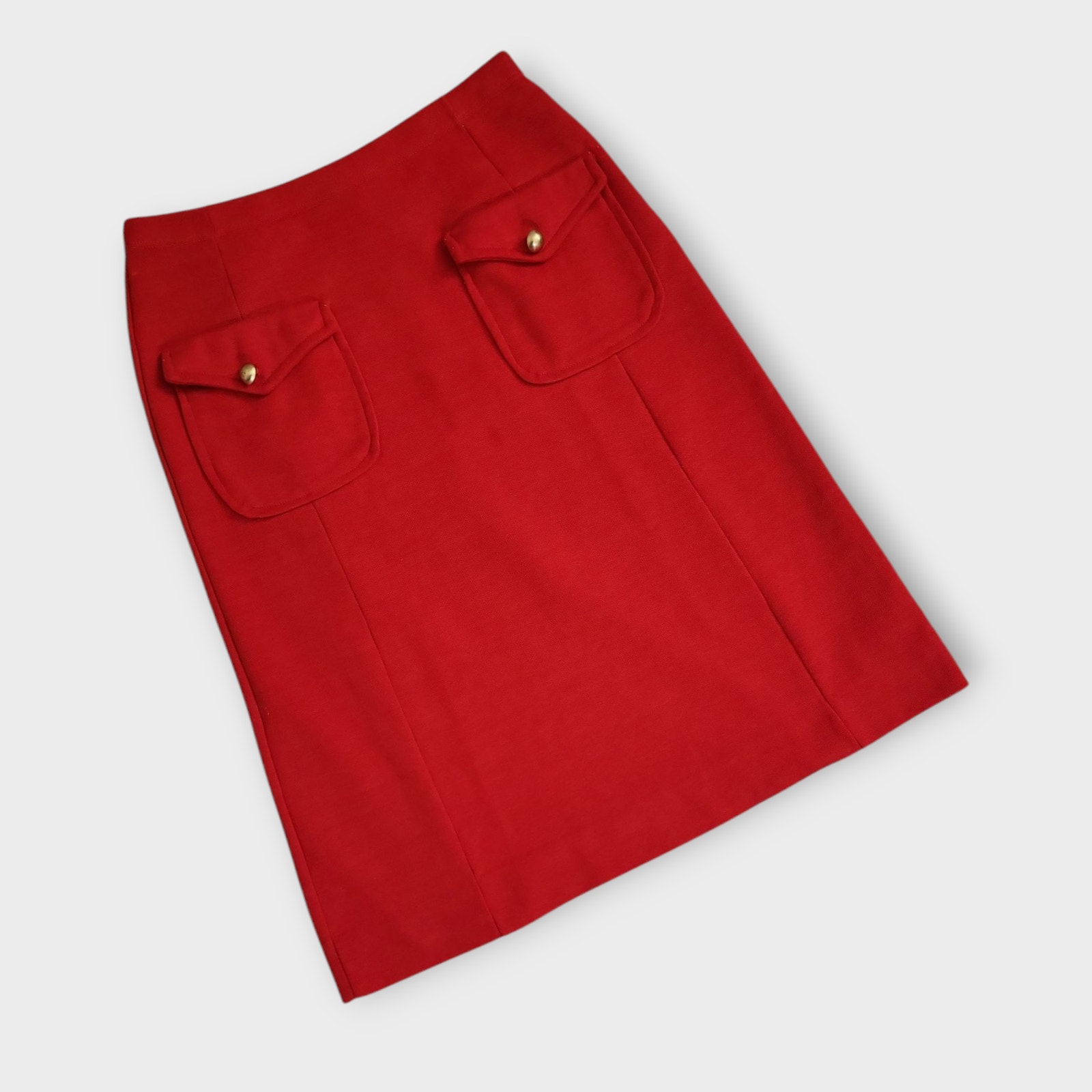 Koret of California Vintage Skirt 60s 70s Womens 0 XS Red Retro Mod Preppy