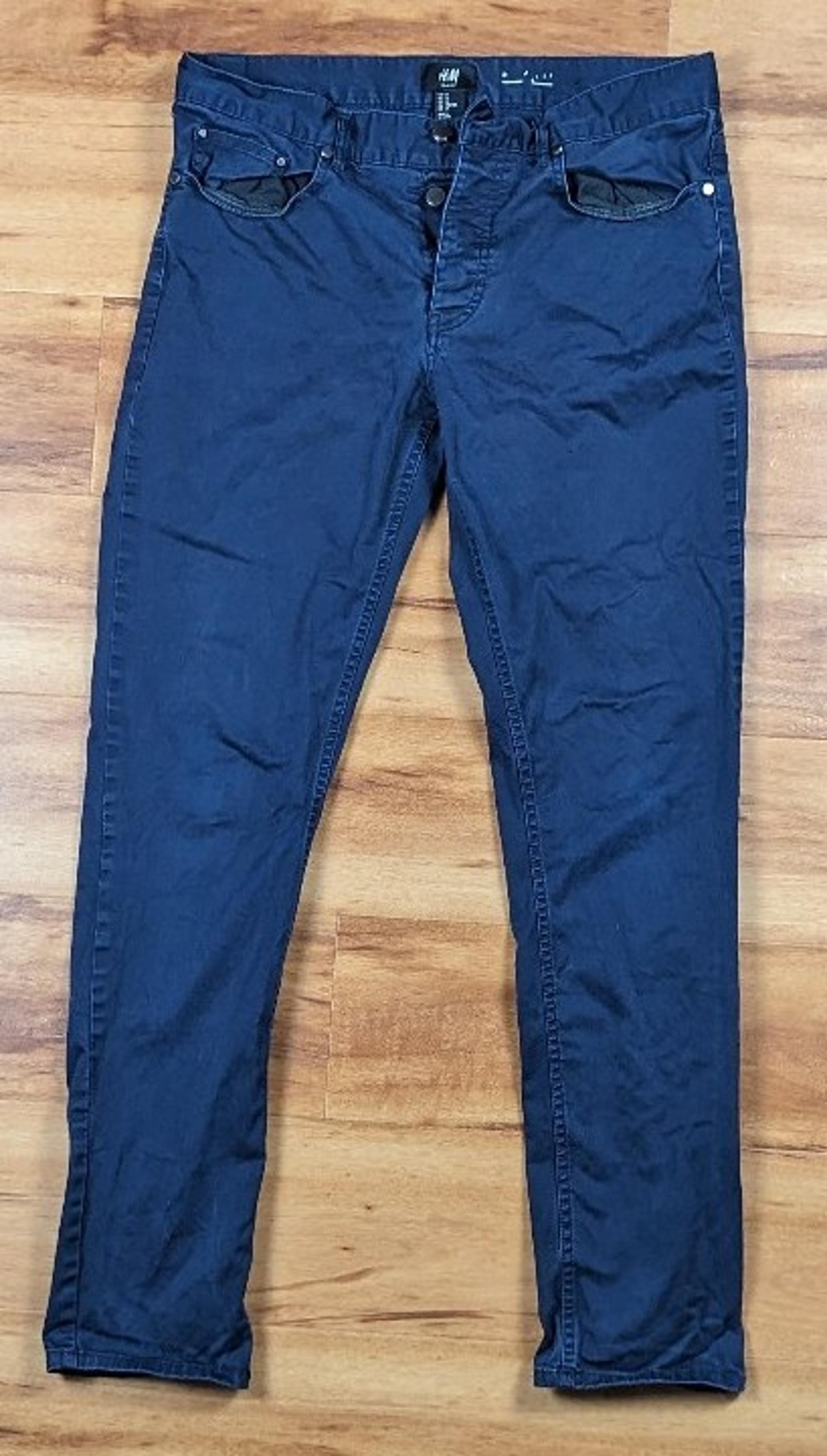 H&M Men's Navy/Blue 31x31 Slim Fit Straight Leg Chino/Khaki Pants