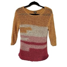 J. Jill Multiple Colored Striped knit Tunic Sweater Size Small