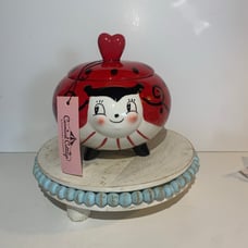 ❤️Johanna Parker Carnival Cottage valentine lady bug trinkets container