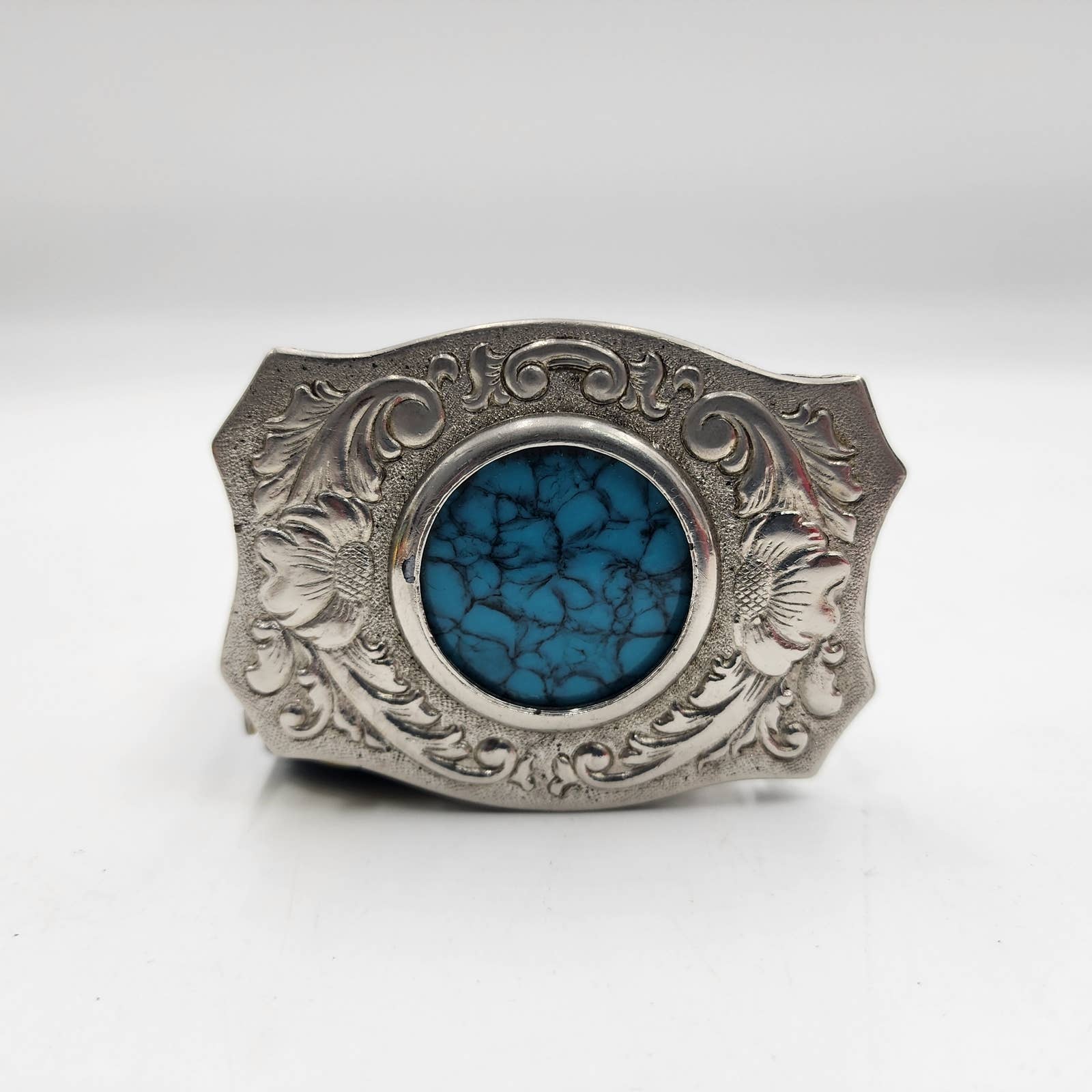 Vintage Men's Chambers Belt Co Faux Turquoise Belt Buckle