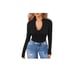 MANGOPOP Long Sleeve Body Suit Mock Turtle Neck Zip Up Bodysuit Size X Large