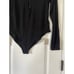 MANGOPOP Long Sleeve Body Suit Mock Turtle Neck Zip Up Bodysuit Size X Large