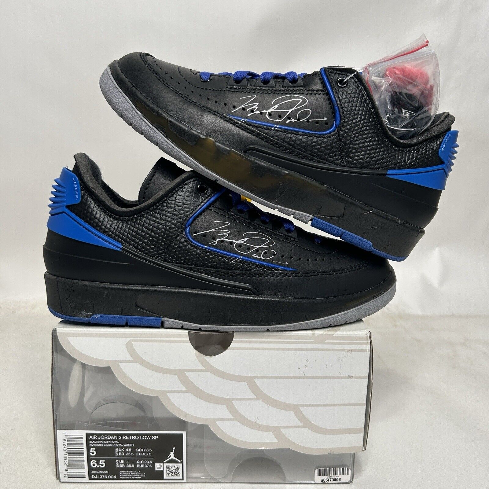 Off-White x Air Jordan 2 Retro SP Low “Black Varsity Royal” 2024