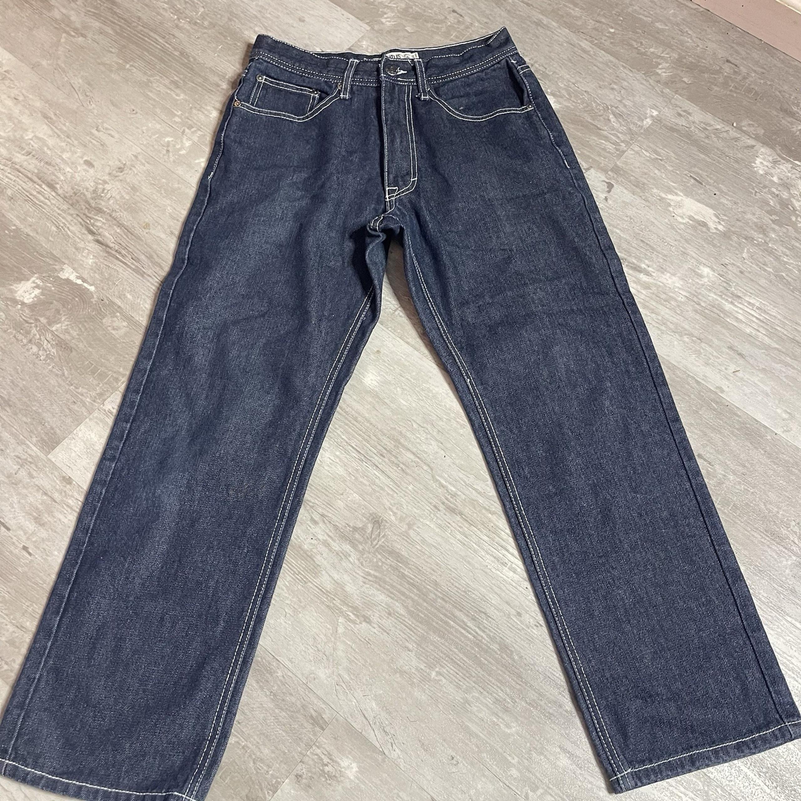 Jeanius By Akademiks Mens Jeans Straight Leg Denim Size 30x30 S-331