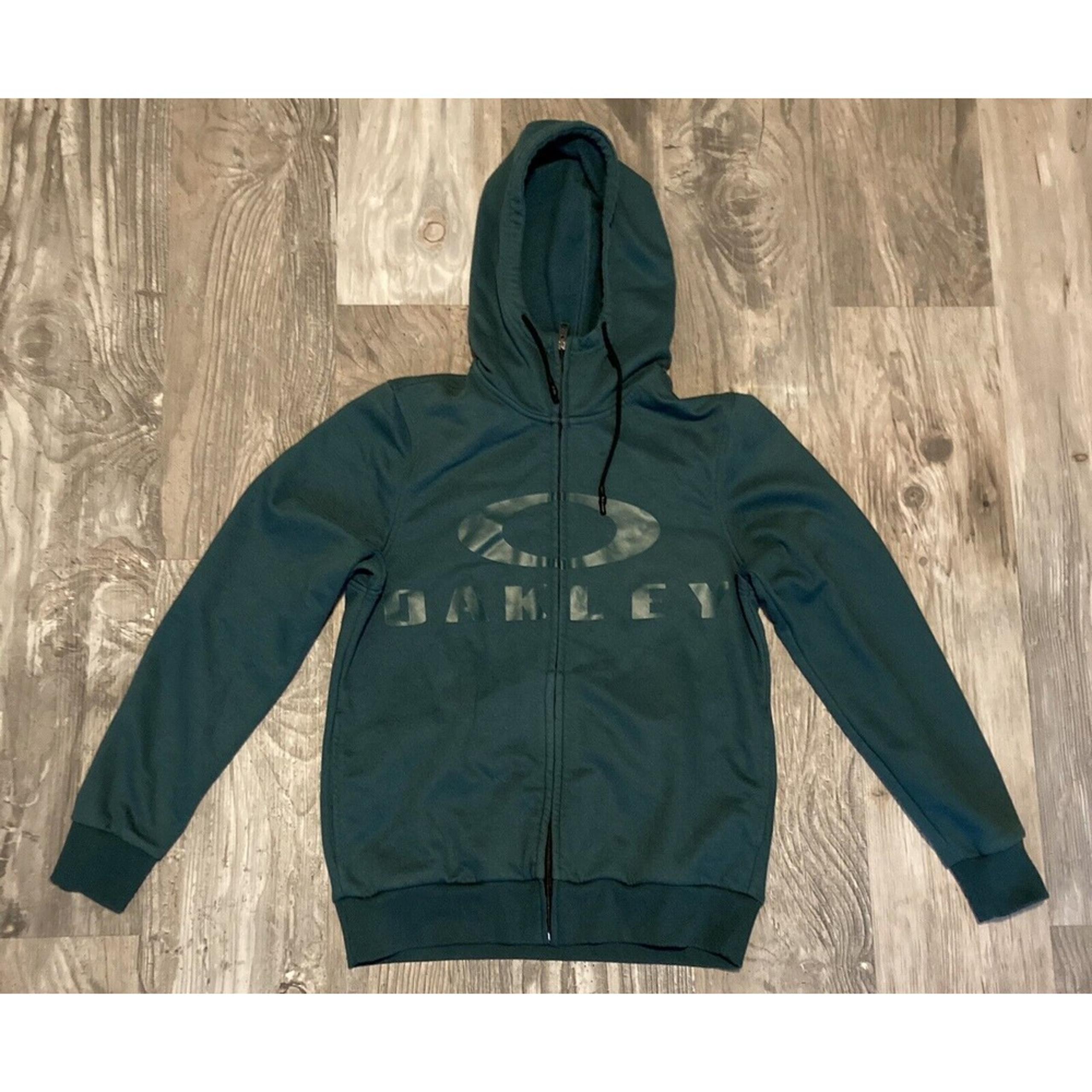 Oakley Zip Up Lightweight Hoodie Mens M Green