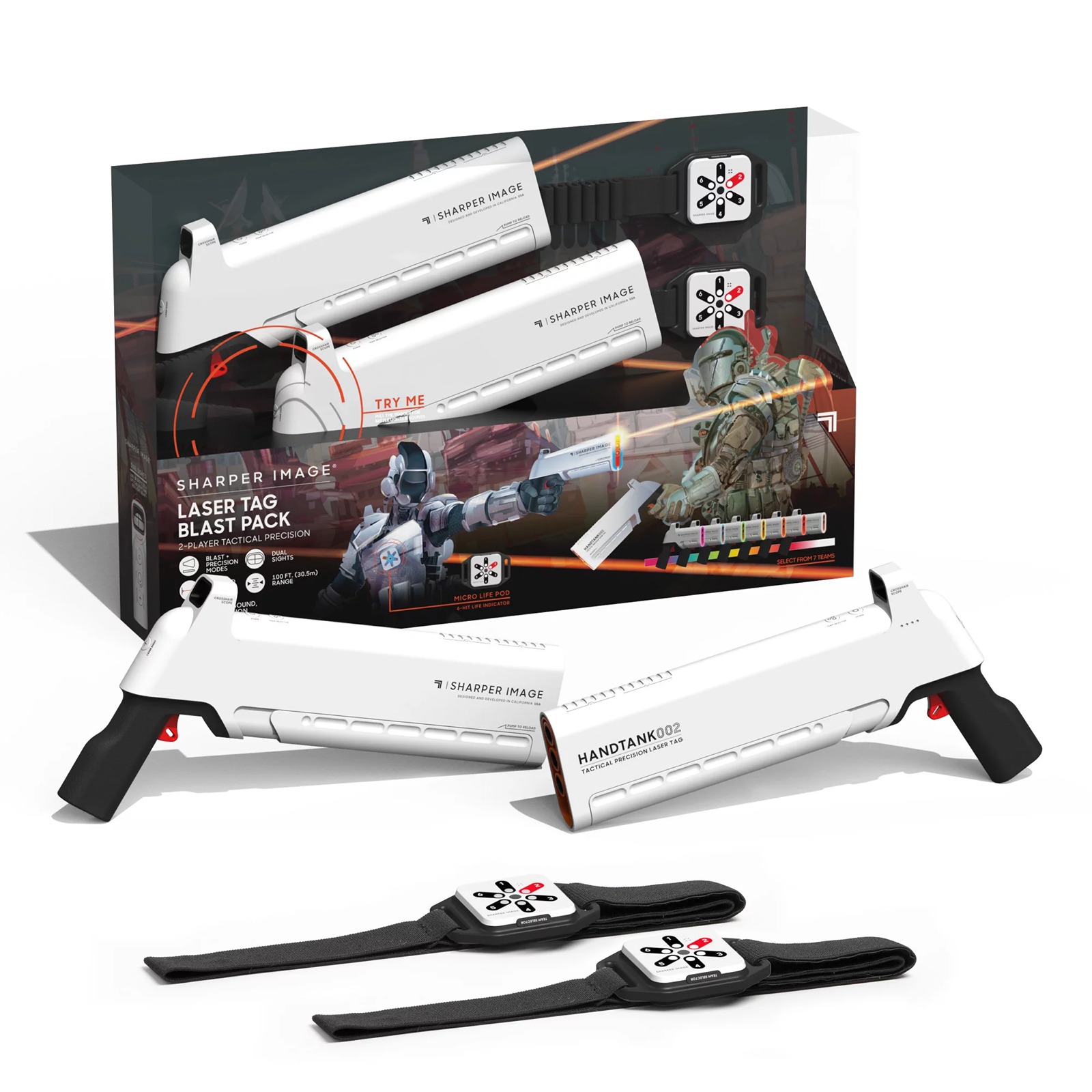 2-Player Tactical Precision with Compatible , Easy Reload with Lights and Sound