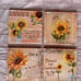 Set of four sunflower canvas wall art romantic quotes canvas