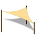 117 × 117 × 117 Triangle Sun Shade Sail Canopy for Patio Garden Yard Deck