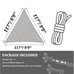 117 × 117 × 117 Triangle Sun Shade Sail Canopy for Patio Garden Yard Deck