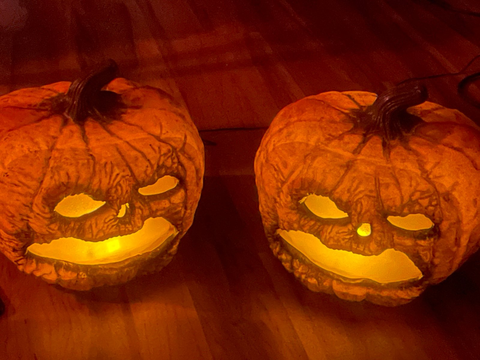 Tekky LED Flickering Flame Rotted Pumpkin - 2 retired Halloween Animatronic