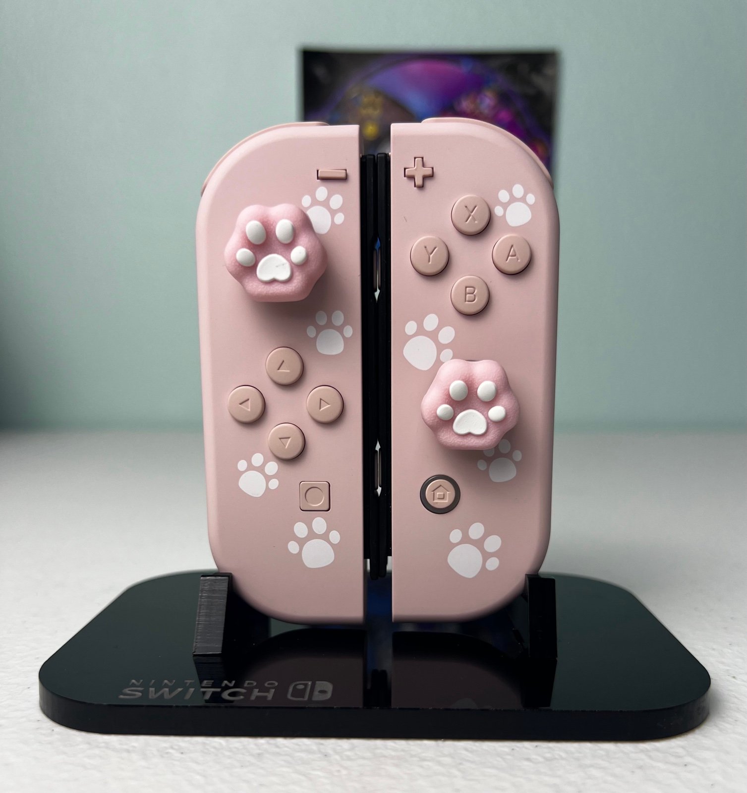 Cute puppies - Sakura Pink Accents - Custom Joycons for the Nintendo Switch