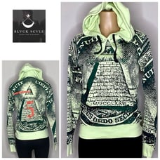 New. Black Scale All Over Print Money Pyramid Seal. Small. Retails 129