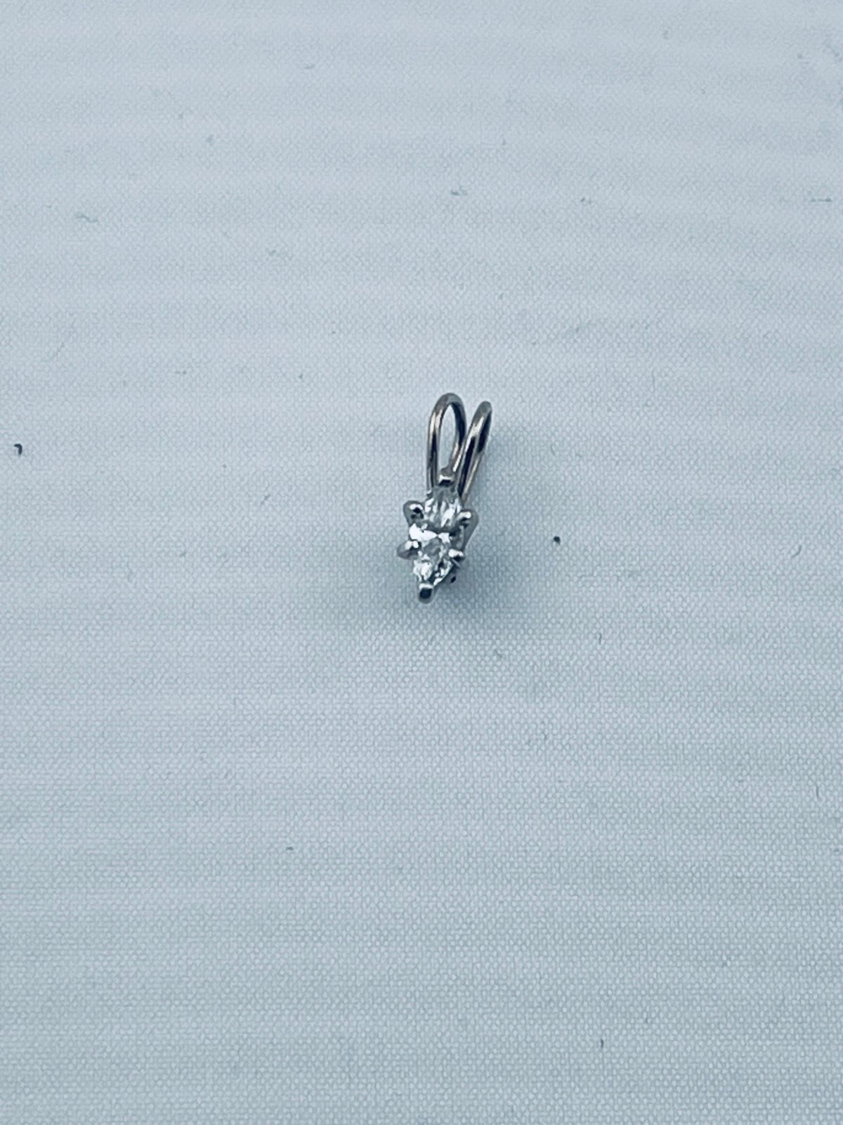 Antique 1/3 carat diamond solitaire pendant 14 karat white gold