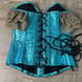 Bedroom Stories Blue Metallic Corset Size Medium