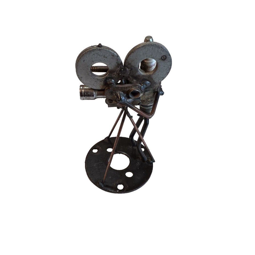 Spark Plug Videographer Metal Figure Art