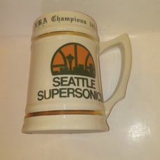 1978- 1979 SEATTLE SUPERSONICS NBA Champions Stein Tankard Mug Lewis Bros Rare
