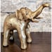 Solid Brass VTG Trunk Up Elephant Nice Patina Figurine Shelf Sitter 4 in. High