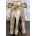 Solid Brass VTG Trunk Up Elephant Nice Patina Figurine Shelf Sitter 4 in. High
