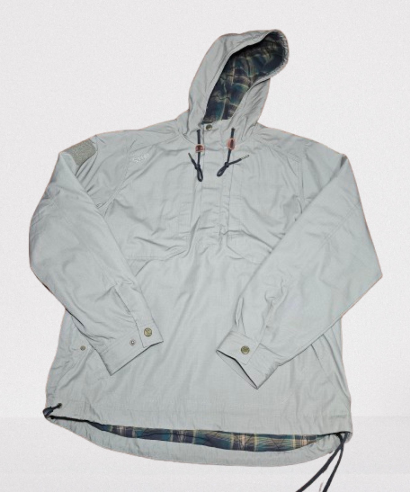 Size M - Men's 5.11 Tactical Series Hooded Tan & Plaid Utility Concealed Jacket