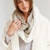 UO Ivory Pointelle DipDye Eternity Scarf