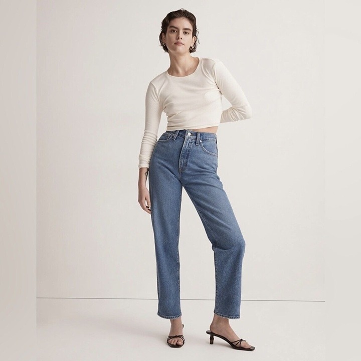 Madewell The Perfect Vintage Straight Jean in Earlwood Wash
