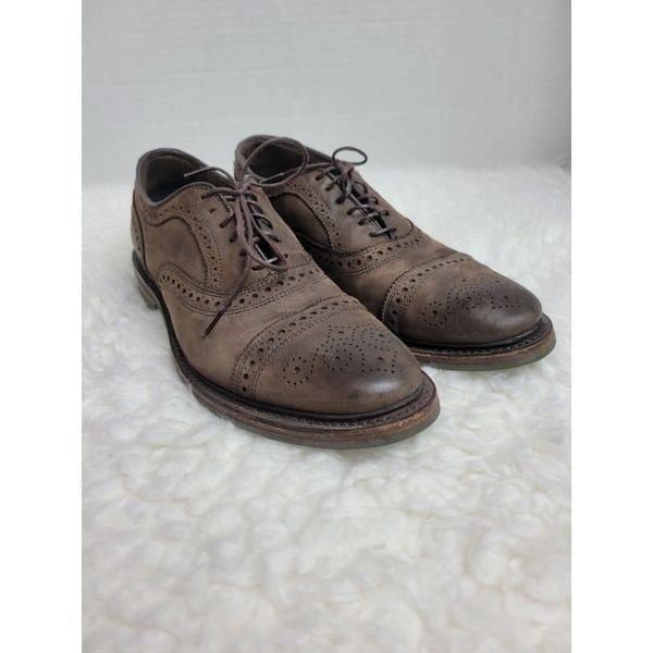 Allen Edmonds Strandmok Mens Shoes Size 8 D Brown Nubuck Suede Dainite Rubber