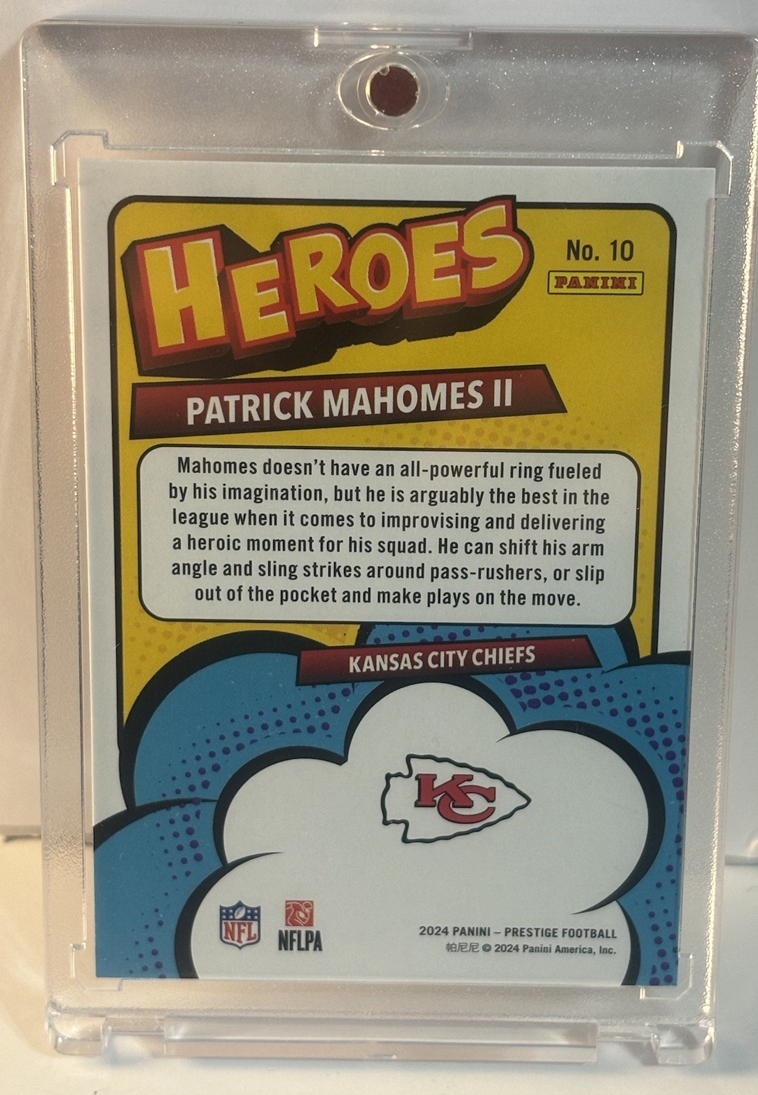 Patrick Mahomes 2024 Prestige HEROS Holofoil Prizm Kansas City Chiefs