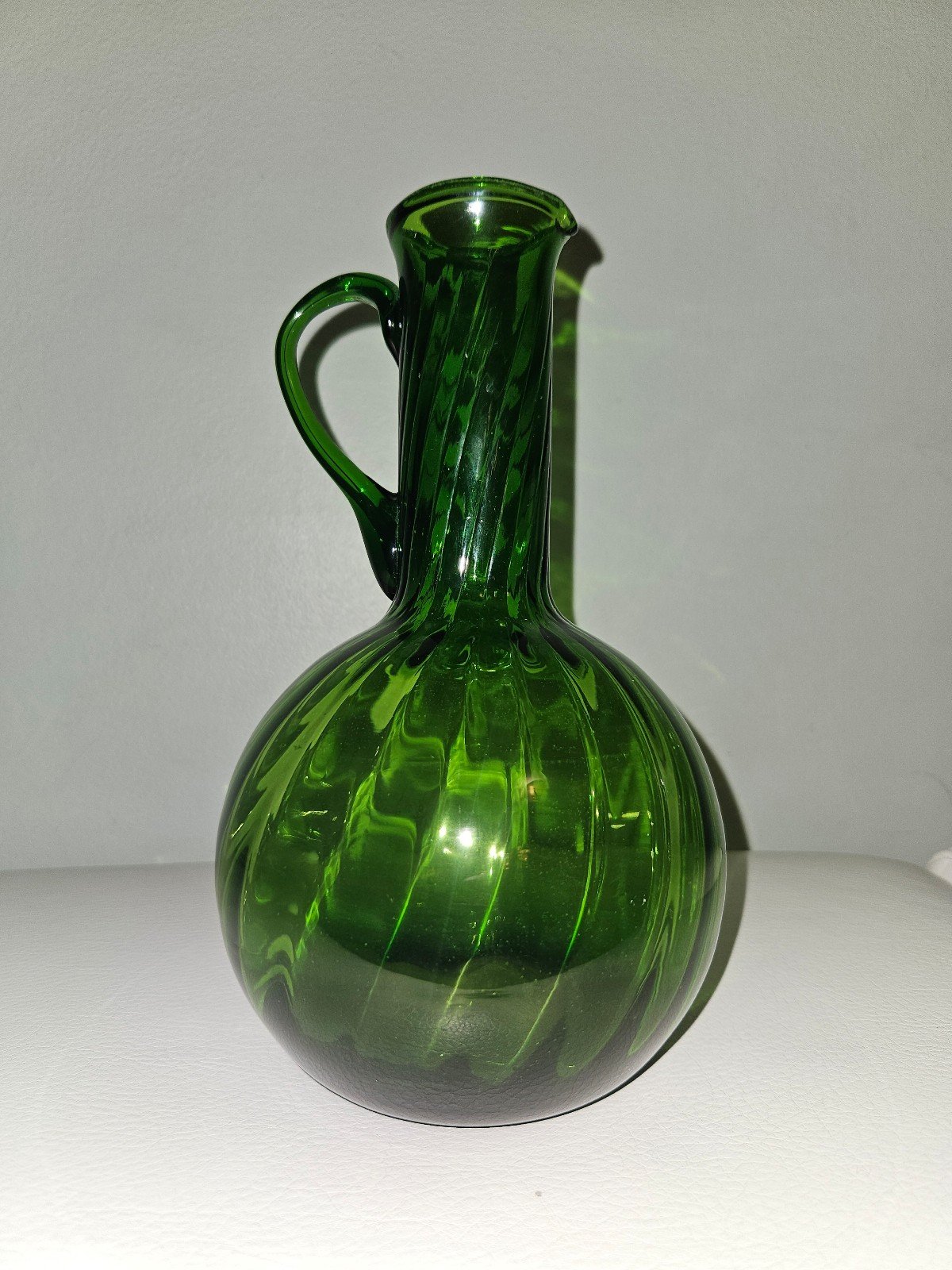 Mid-century green pitcher carafe