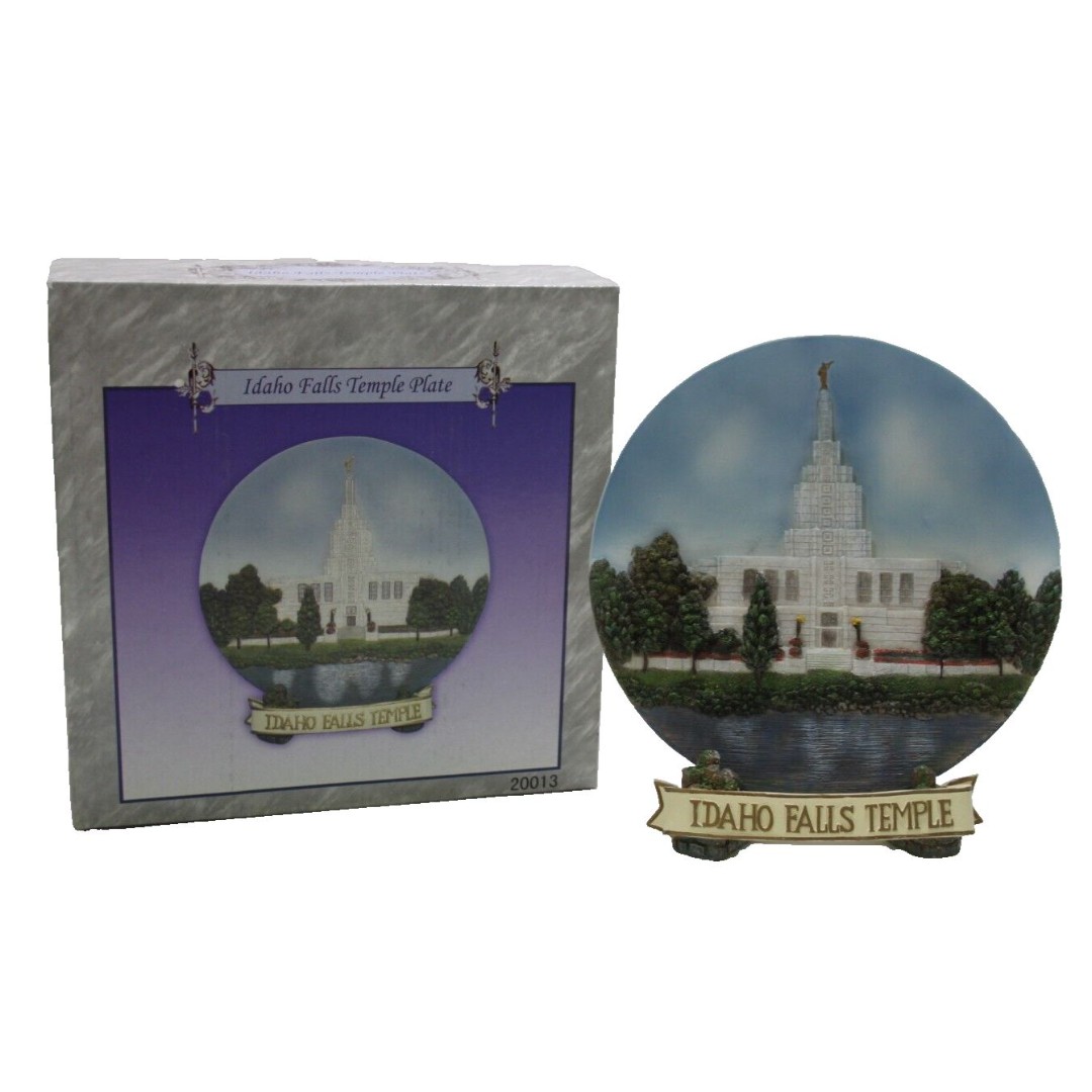 LDS Idaho Falls Temple Ceramic Plate with Stand Or Hang On Wall Decor No. 20013