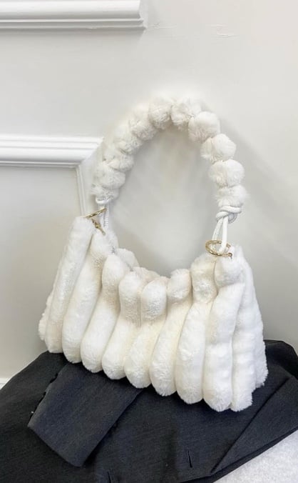Faux fur shoulder bag super soft midsized bag