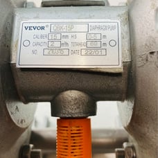 Air-Operated Double Diaphragm Pump 12 GPM With 1/2Inch Inlet And Outlet