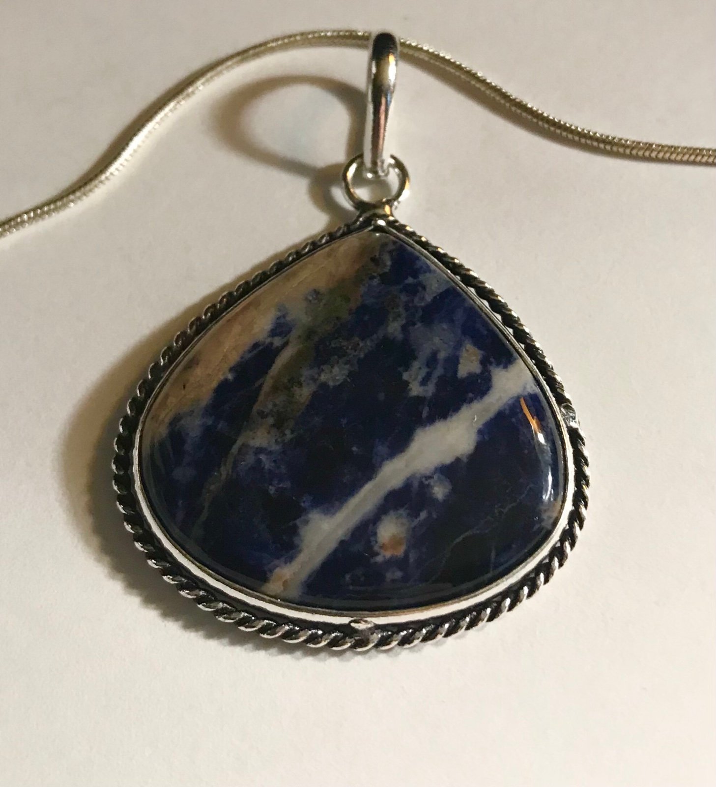 Sodalite 925 Sterling Silver Necklace