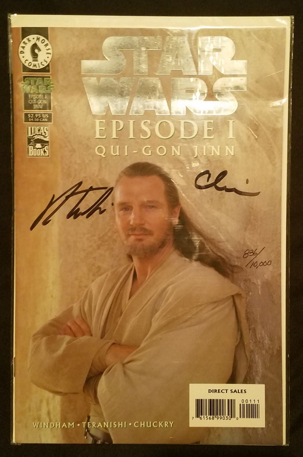 STAR WARS EPISODE I QUI-GON JINN Signed