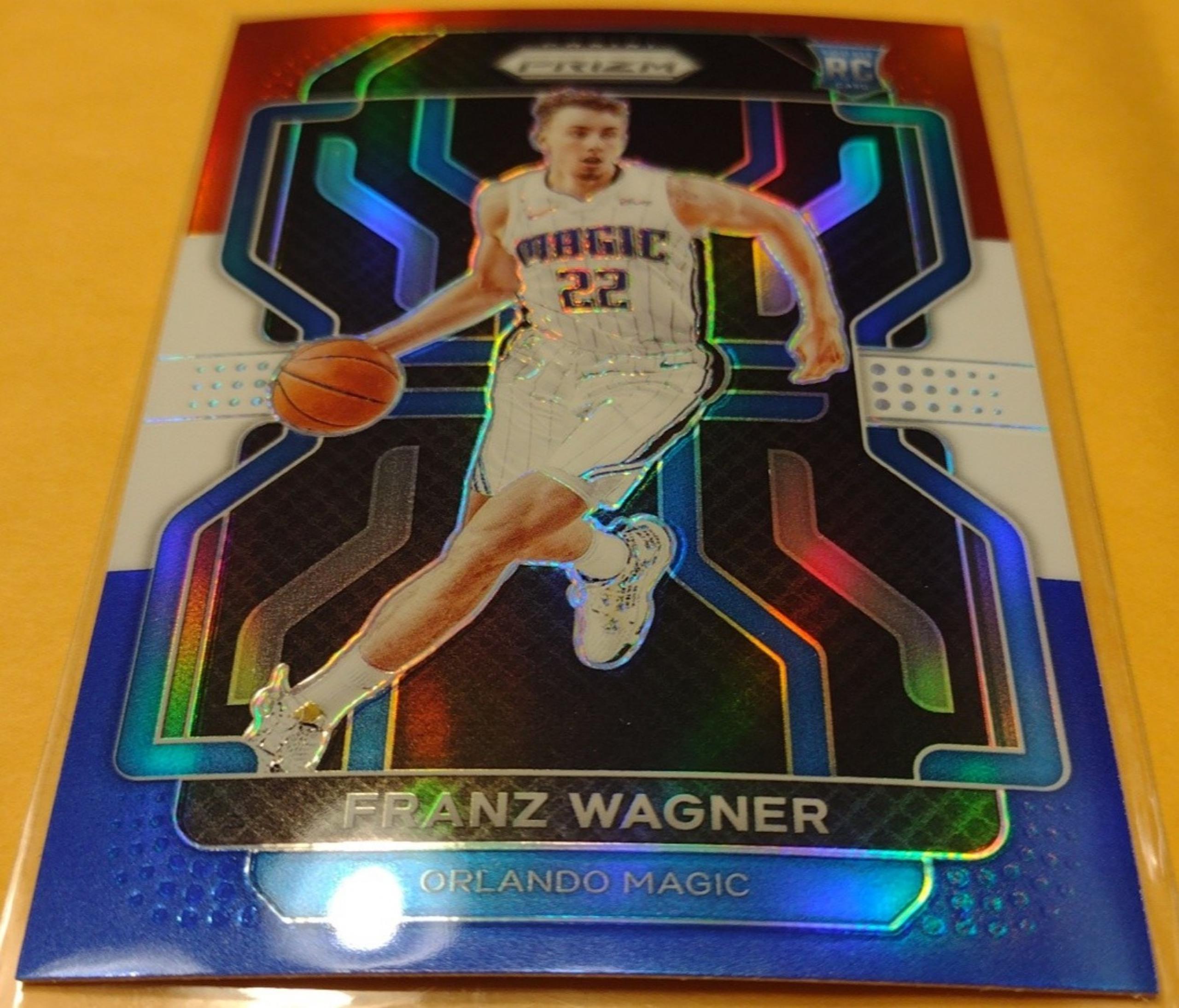 2021-22 Panini Prizm Red White & Blue Franz Wagner RC SP Michigan Orlando Magic